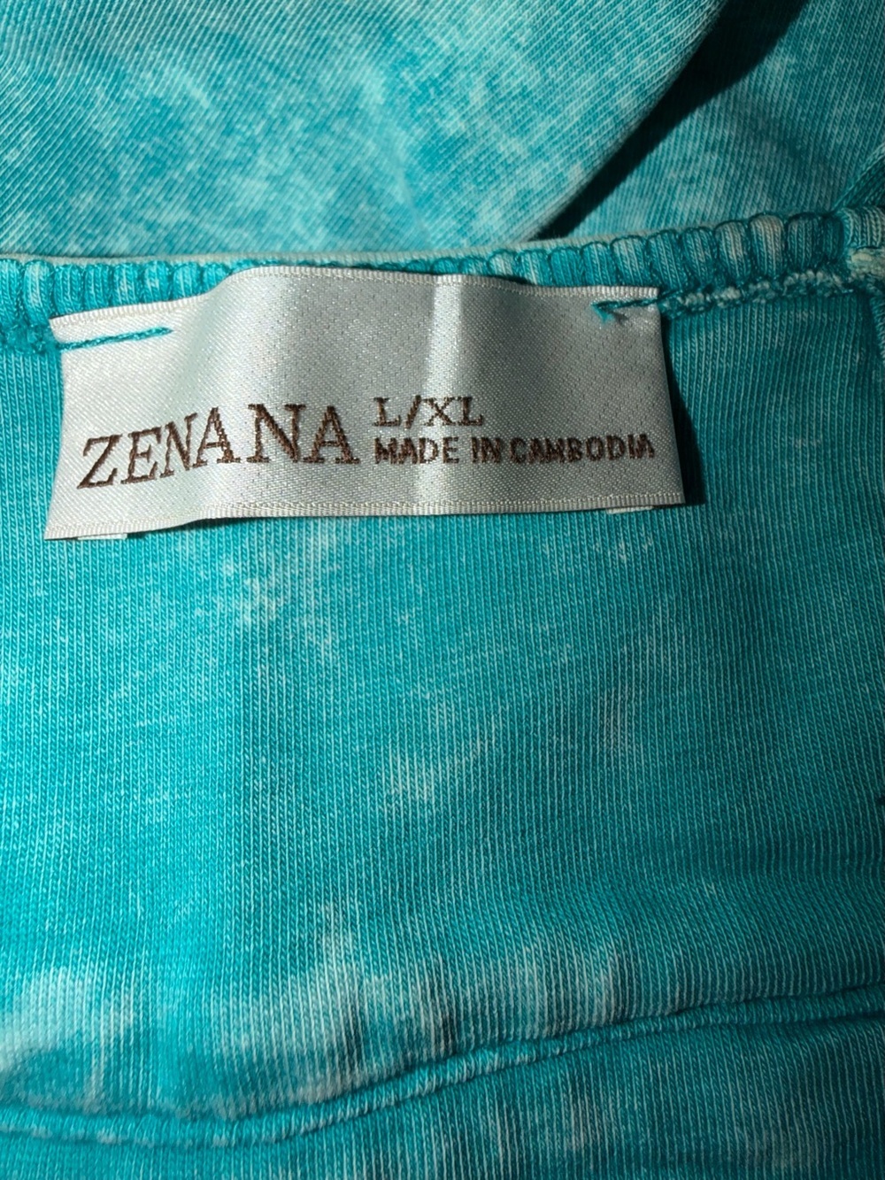 Zenana Teal Acid Wash Boutique Jumpsuit Tapered Leg Overalls Boho Luxe L XL - Picture 4 of 8